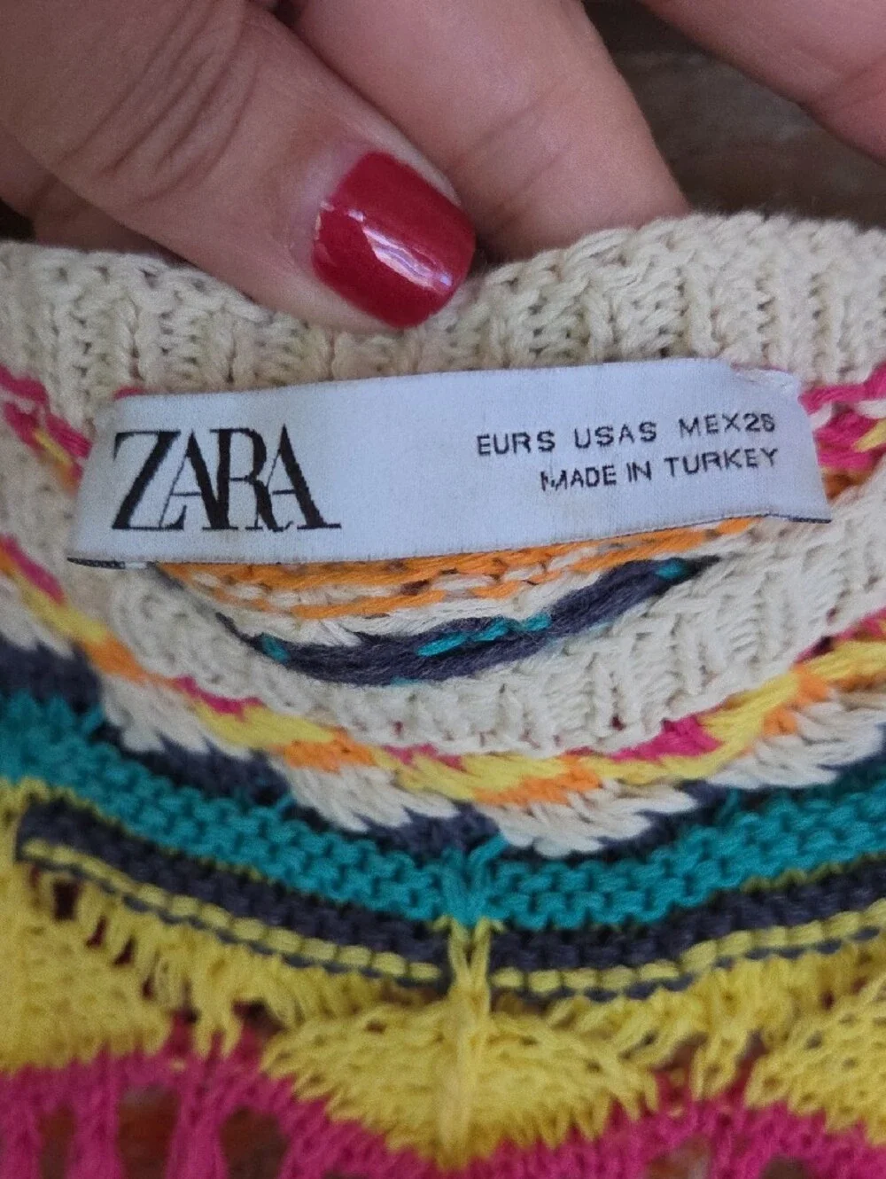 Zara crochet scoop